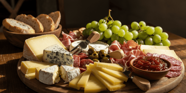 Tabla de quesos y embutidos