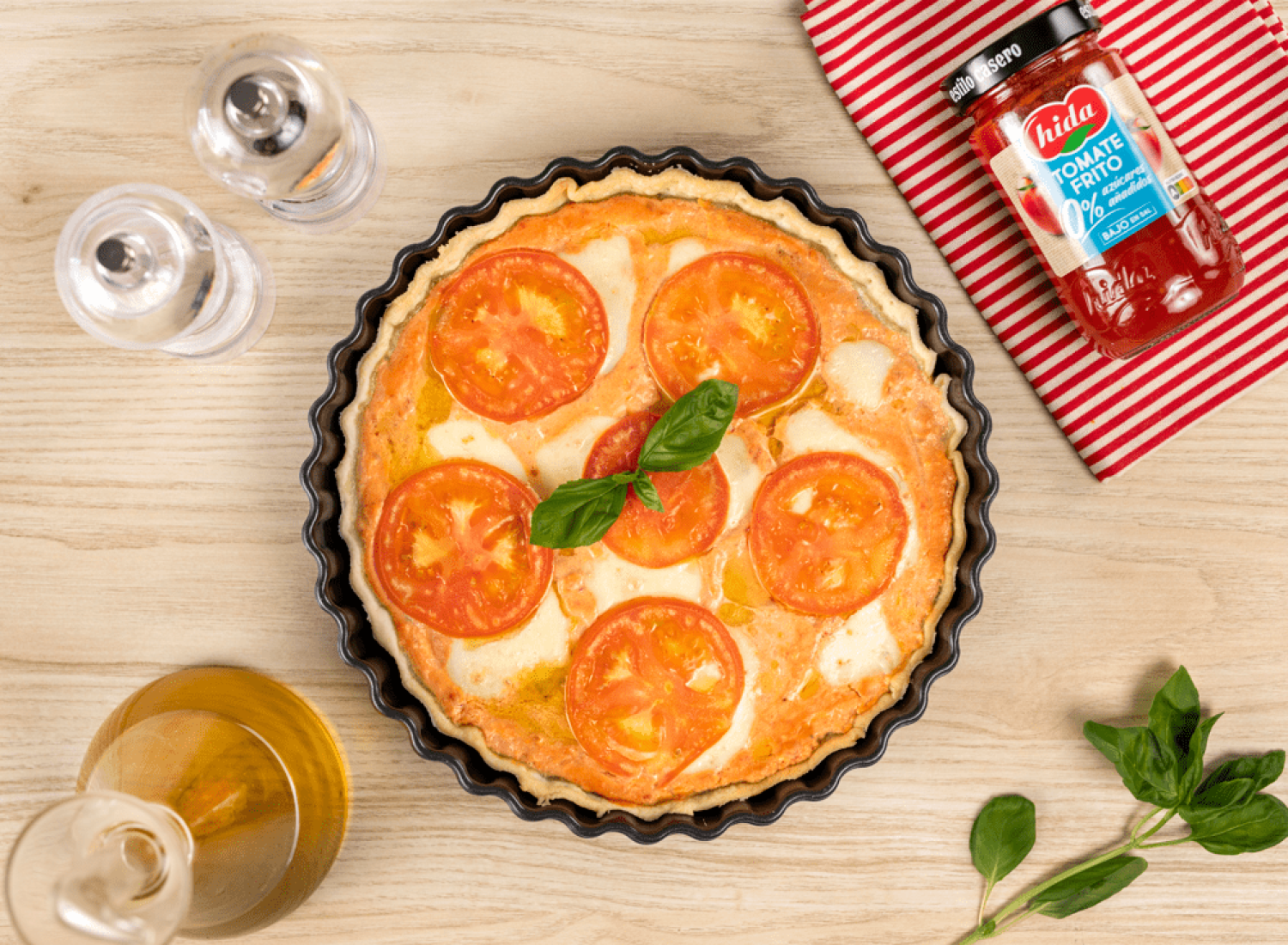 Tarta de tomate y queso