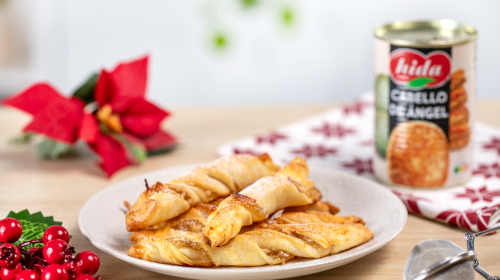 Receta de lacitos crujientes de masa quebrada con Cabello de Ángel