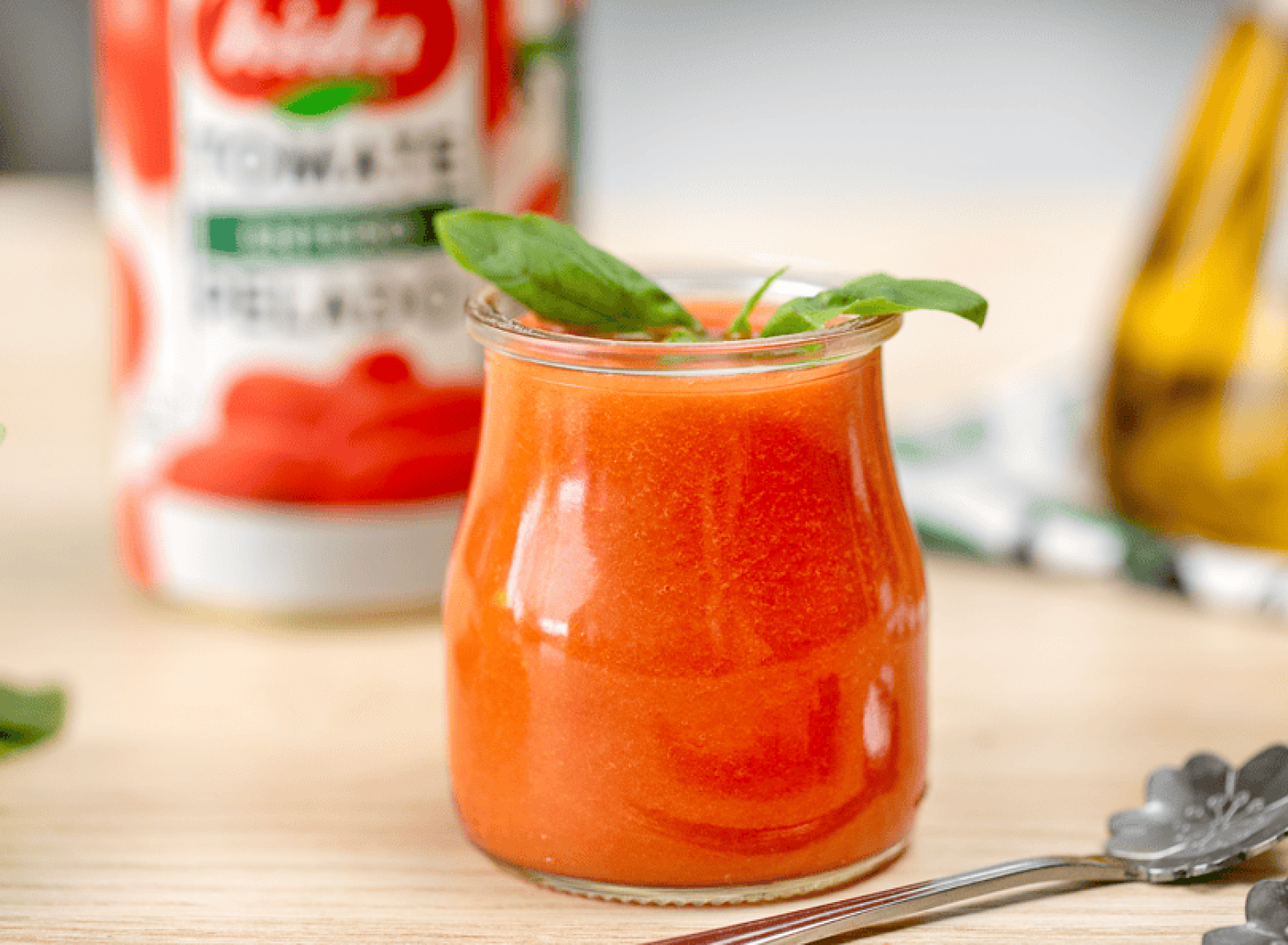 Sopa fría de tomate y melón