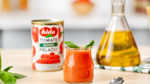Sopa fría de tomate y melón