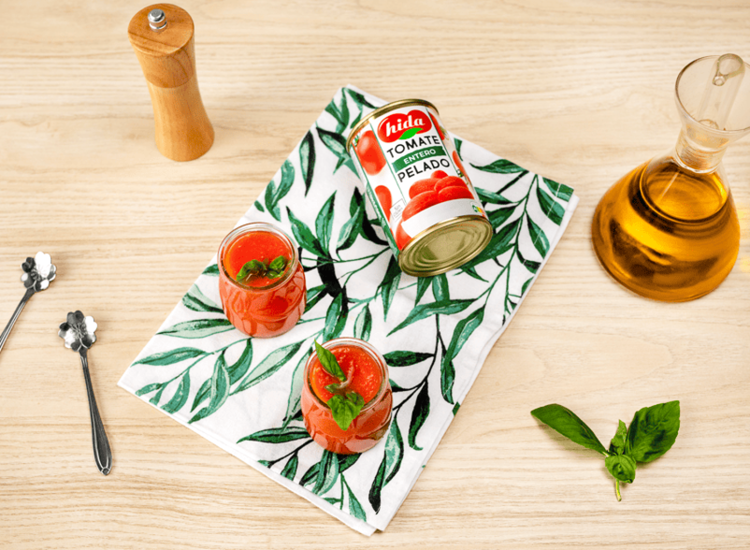 Sopa fría de tomate y melón